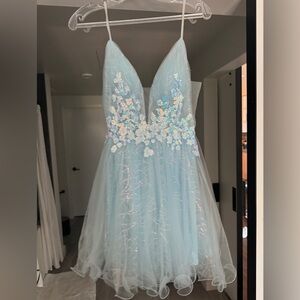JVN by Jovani size 0 blue prom homecoming cocktail dress